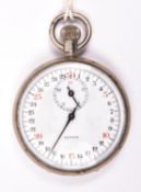 Zenith Kriegsmarine 30 second stopwatch. Plated case, 48mm in diameter, hinged back, good condition.