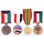 Gulf War period medals (3): Saudi Arabia combat medal Nuth Al-Ma”rkat and 2 Kuwait Liberation