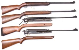 Two .22” BSA Airsporter underlever air rifles, basically GC (some wear, actions AF); and the