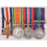 Four: France and Germany star, Defence, War medal, GSM 1962 1 clasp Cyprus (2296 Pte P.C.H. Bell,