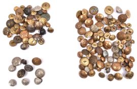 86 Yeomanry buttons, comprising 33 large and 53 medium and small, including Norfolk, Lincolnshire,