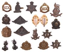 5 pairs of pre WWII Australian Infantry collar badges: 10th, 17th, 19th, 24th and 48th; singles of