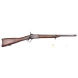 A US Civil War period .45” RF (?) Peabody underlever single shot carbine, barrel 21”, the frame