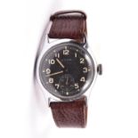 DU marked Civitas wristwatch. Serial D-U 2655072. Steel case, polished, 32mm without crown. Fixed