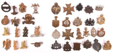 16 Cavalry collar badges: small Vic Bays, KC bronze Bays, brass 5th DG, Royal Dragoons (officers