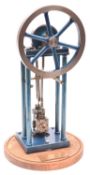 A Stuart Models 'Real' Vertical Steam Engine. A well constructed model from brass and cast iron