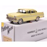 Pathfinder Models PFM 6 1958 Vauxhall Cresta PA. In yellow with dark grey interior, plated wheels