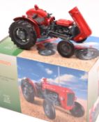 A Universal Hobbies 1:16 scale model of a Massey Fergusson MF35X tractor (UH2692). A very well