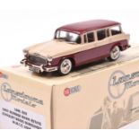 Lansdowne Models LDM. 50x. 1957 Humber Hawk Estate. In 'Cavalry Beige' and 'Burgundy', plated wheels