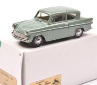 Pathfinder for Minicar 43, 1961 Ford Anglia 105E. A L.H.D. example in Fern Green with similar
