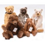 5x Charnwood Teddybears by Frank Webster. All limited editions and with original information