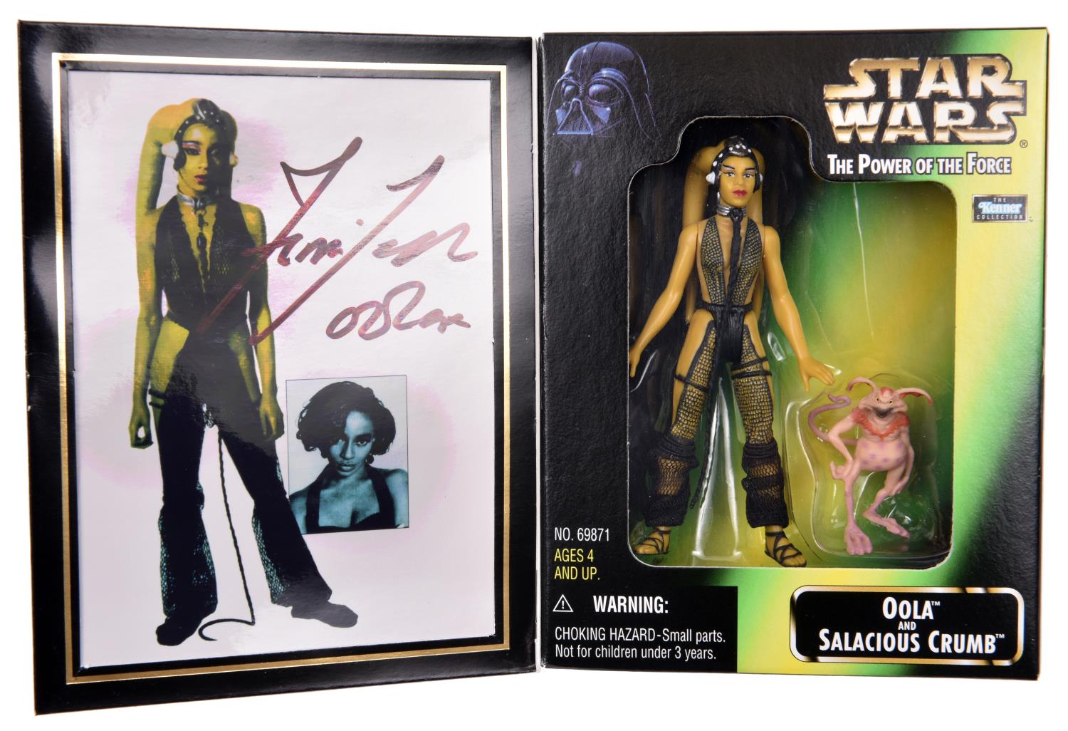 A Kenner Star Wars Power of the Force Oola and Salacious Crumb. A 1998 International Toy Expo