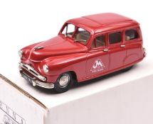 Kenna Models Standard Vanguard Estate. A special edition in red J.M. Toys livery, with tan seats,