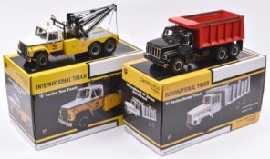 2 First Gear 1:25 scale International 'S' Series 'Construction Pioneers' Trucks. A Tow Truck in '