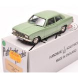 Pathfinder Models PFM 34 1968 Vauxhall Viva HB. In light green with dark green interior, plated