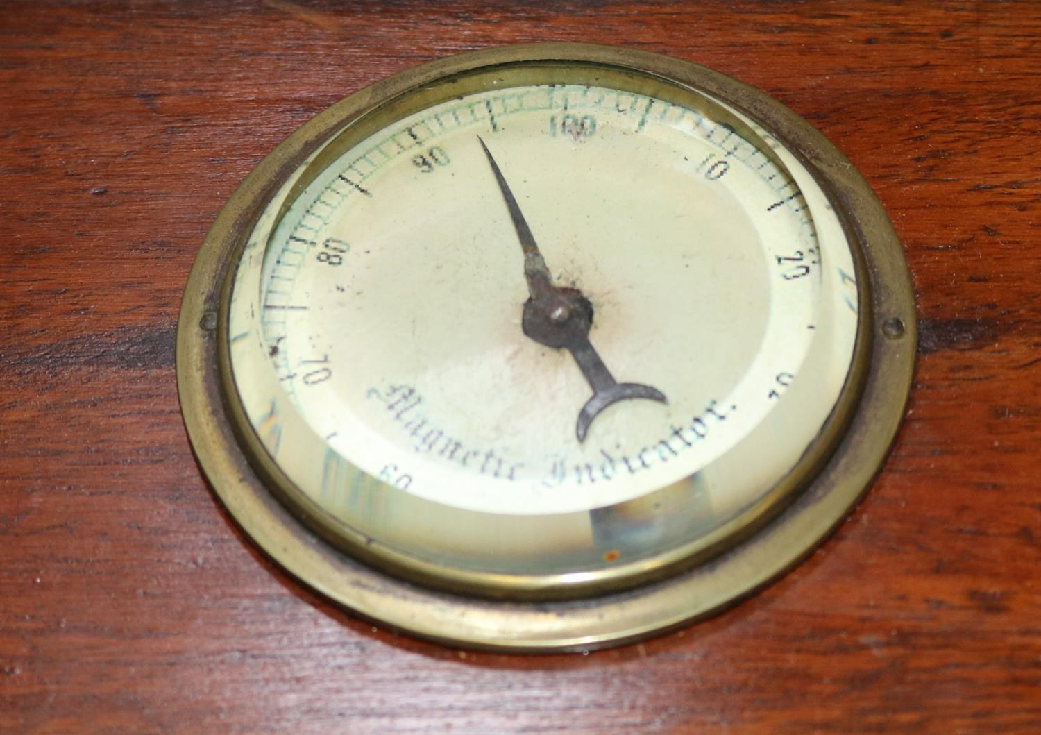 A 19th Century Magneto machine in a mahogany case with magnetic indicator to lid. GC-VGC for age. £ - Image 2 of 5