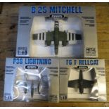 3x 1:48 scale Collection Armour by Franklin Mint aircraft. B25 Mitchell, in RAF livery (98183).