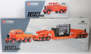2 Corgi Classics Heavy Haulage series. A Scammell Constructor and 24 Wheel Girder Trailer and