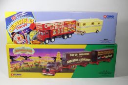2 Corgi Classics 'The Showmans Range'./Chipperfield's Circus. Scammell Highwayman Generator With