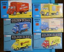 6 Corgi Classics. 3x Archive Corgi series- Foden S21 'Mickey Mouse' Box Lorry, 'C.W.S. Soft