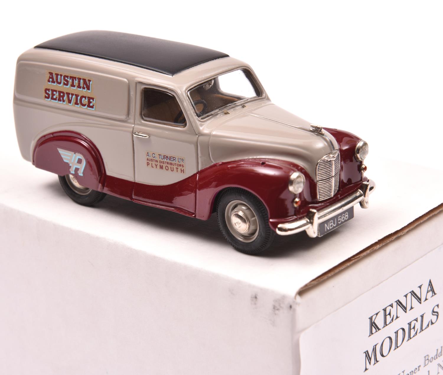Kenna Models Austin Devon Van. A Limited Edition 10/100 produced in light brown and maroon Austin