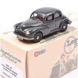 Lansdowne Models LDM.36 1952 Morris Minor Series II 2 door. In dark grey with red seats, dark grey