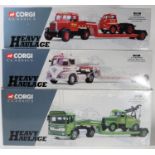 3 Corgi Classics Heavy Haulage series articulated trucks. AEC Ergonomic Articulated, Scammell