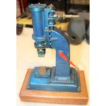 A Stuart Models Steam Hammer. A well constructed and detailed model with one inch cylinder, drain