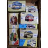 10 Corgi Classic Double Decker Buses. 5x Guy Arab- 'Walsall', 'London Transport', 'Midland Red', '