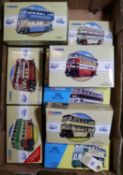 10 Corgi Classic Double Decker Buses. 5x Guy Arab- 'Walsall', 'London Transport', 'Midland Red', '