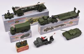 6 Dinky Toys Military Vehicles. Missile Erecting Vehicle with Corporal Missile & Launching