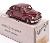 Pathfinder Models PFM 4 1949 Jowett Javelin. In maroon with cream interior, maroon wheels with
