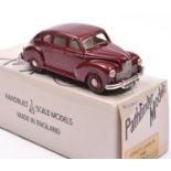 Pathfinder Models PFM 4 1949 Jowett Javelin. In maroon with cream interior, maroon wheels with