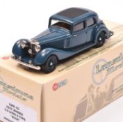 Lansdowne Models LDM. 61 1937 Jensen 3.5 Litre S Type. In blue with blue spoked wheels and brown