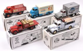 5 First Gear 1/34 1950's American Trucks. 2x 1951 Ford F6- Dry Goods Van, 'R-M Diamont'. Plus a Half