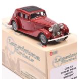 Lansdowne Models LDM. 53. 1936-39 MG SA Saloon. In maroon with red interior, painted wire wheels and