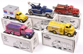 5 First Gear 1/34 1950's American Trucks. 2x 1951 Ford F6- Dry Goods Van, 'Glasurit'. Plus a