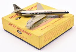 A Dinky Supertoys 997; Caravelle SE210 Airliner in grey, blue and white livery, Air France, F-