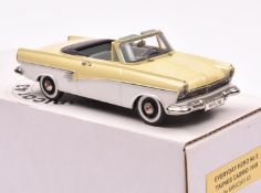 Kenna Models for Minicar 43 'everyday hero' 1958 Ford Taunus Cabrio top down. In yellow with white