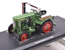 A Schuco 1:18 scale model of a Fendt Dieselross F20G tractor (00115). A very well detailed model
