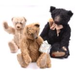 3x Teddybears. 2x Dean's Rag Book Co. Ltd. and a Stier Bears by Kathleen Wallace. All with