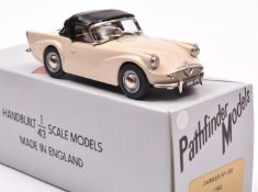 Pathfinder Models PFM 9 1962 Daimler SP 250. In Old English White, example with hard top in black