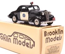 Brooklin Models BRK 4x 1937 Chevrolet Police Car. A San Francisco Bay Brooklin Club Anniversary