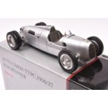 CMC 1:18 Auto-Union Typ C 1936-1937. Superbly detailed and finished in metallic silver, with