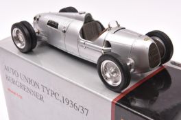 CMC 1:18 Auto-Union Typ C 1936-1937. Superbly detailed and finished in metallic silver, with