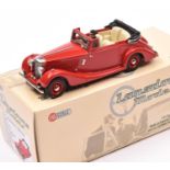 Lansdowne Models LDM. 47x 1936-38 Railton Fairmile. 'Top Down' example in bright red with cream