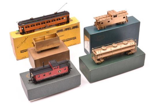 8x HO gauge Japanese manufactured brass railway models in American outline. 4x Orion, Japan,