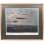 6x Framed prints of military aircraft and ships. All limted edition signed prints very well