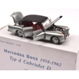 CMC 1:24 Mercedes-Benz 1958-1962 Typ D Cabriolet D. Superbly detailed and finished in light metallic