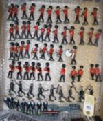 60 Britains Soldiers. Including; 8-man naval gun carriage and limber. Plus 9x further naval